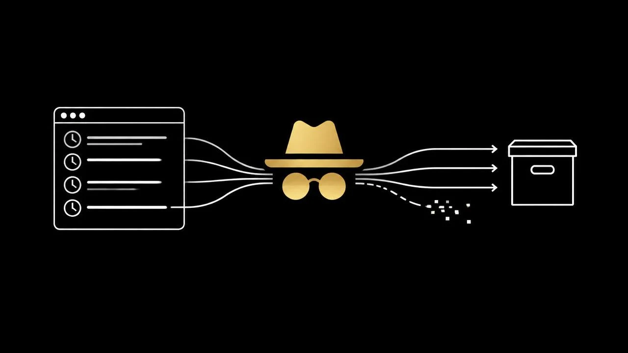 Does incognito save history - empty history drawer dissolving into particles
